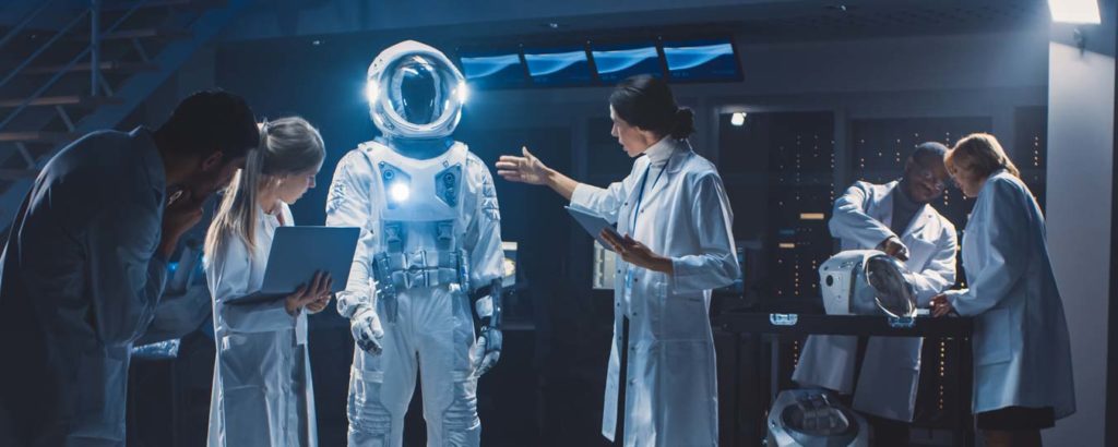 Team of Engineers working on New NASA Space Suit